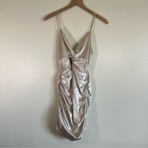 Lucy In the Sky Velvet Cream Mini Dress L